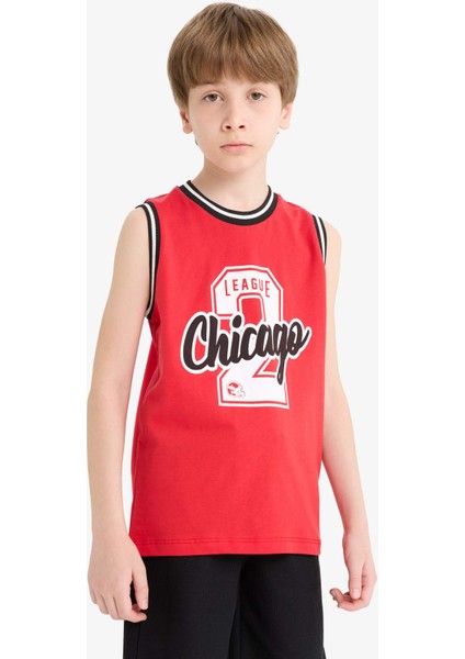 Erkek Çocuk 2'li Takım Baskılı Atlet Beli Lastikli Şort F5850A825SM