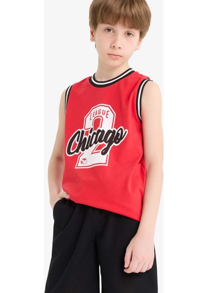 Erkek Çocuk 2'li Takım Baskılı Atlet Beli Lastikli Şort F5850A825SM