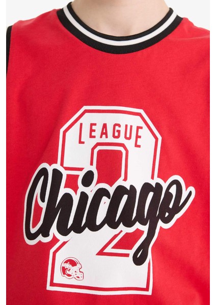 Erkek Çocuk 2'li Takım Baskılı Atlet Beli Lastikli Şort F5850A825SM