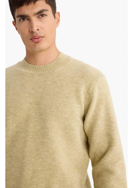 Relax Fit Bisiklet Yaka Triko Kazak E8390AX25CW