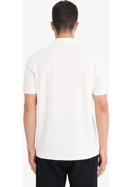 Triko Görünümlü Polo Yaka Kısa Kollu Tişört F4317AX25AU