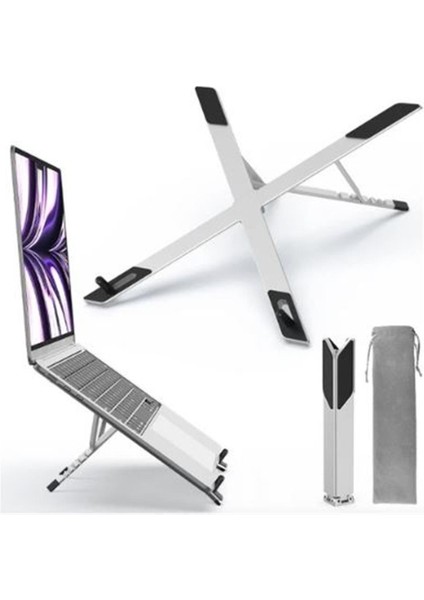 Laptop Macbook Uyumlu Notebook Standı Ayarlanabilir Katlanır Metal Laptop Standı.