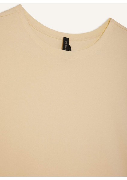 Slim Fit Dar Kesim Bisiklet Yaka Basic Düz Modal Kısa Kollu Tişört F0685AX25SP