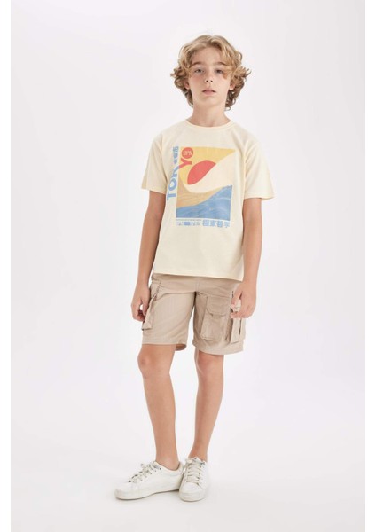 Erkek Çocuk Kargo Fit Paraşüt Şort C3527A825HS