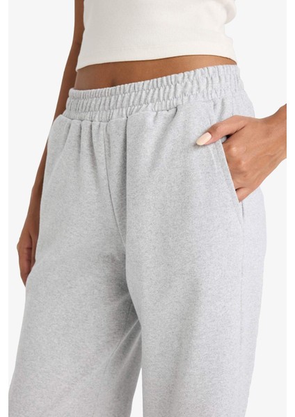 Straight Fit Cepli Beli Lastikli Eşofman Altı E6350AX25AU