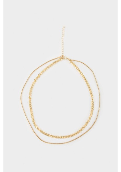 Kadın 2'li Gold Kolye F5994AXNS