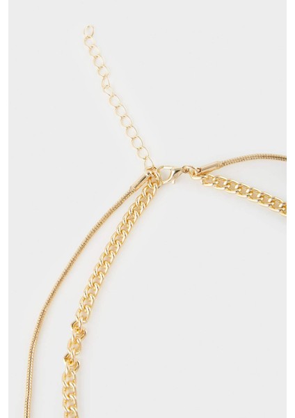 Kadın 2'li Gold Kolye F5994AXNS