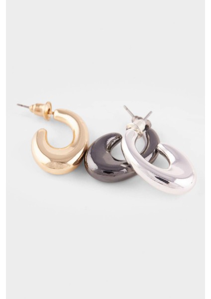 Kadın 3'lü Halka Küpe F5975AXNS