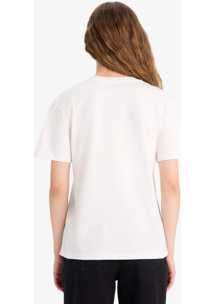 Regular Fit Bisiklet Yaka Atatürk Baskılı Kısa Kollu Tişört F6032AX25SM