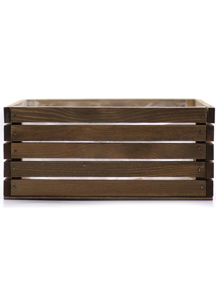 Ahşap Kahverengi Saksı Küçük Boy