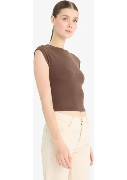 Slim Fit Dar Kesim Bisiklet Yaka Basic Düz Modal Kısa Kollu Tişört F0685AX25SP