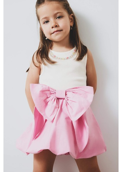 Kız Bebek Beli Lastikli Poplin Etek F5797A525SM