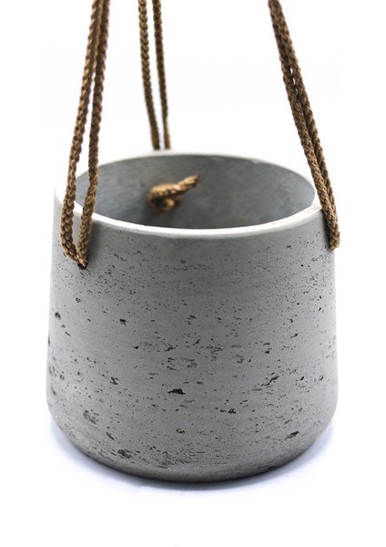 Patt M Gri Askılı Fiberstone Saksı Krem fırsatları