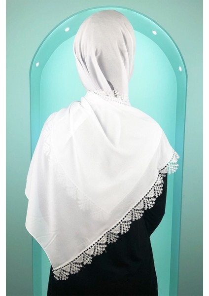 Hazır Oyalı Namaz Baş Örtüsü Oyalı Tülbent Şifon Tesettür Mevlüt Örtüsü Şal fiyatları