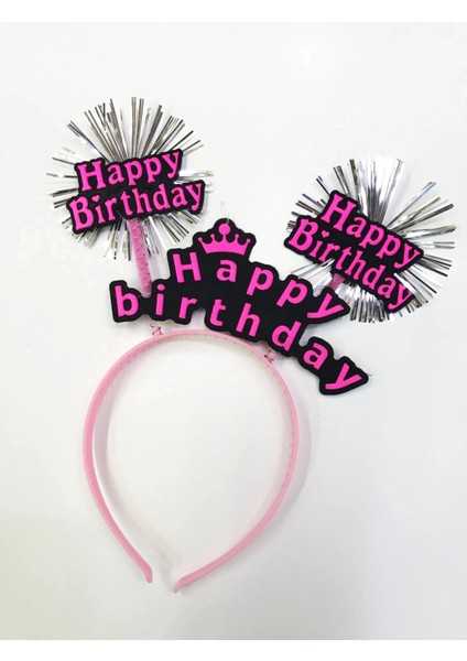 Happy Birthday Neon Renk Doğum Günü Tacı 12 Adet indirimleri