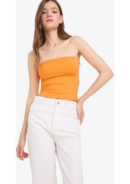 Coool Fitted Straplez Bluz F5162AX25SM