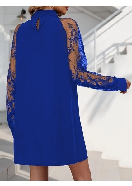 Kadın Uzun Kollu Damla Detaylı Sandy Mini Elbise fiyatları