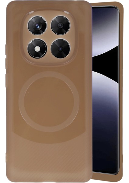 Zengezur Newface Xiaomi Redmi Note 14 Pro 5g Kılıf Maya Karbon Kapak - Kahverengi