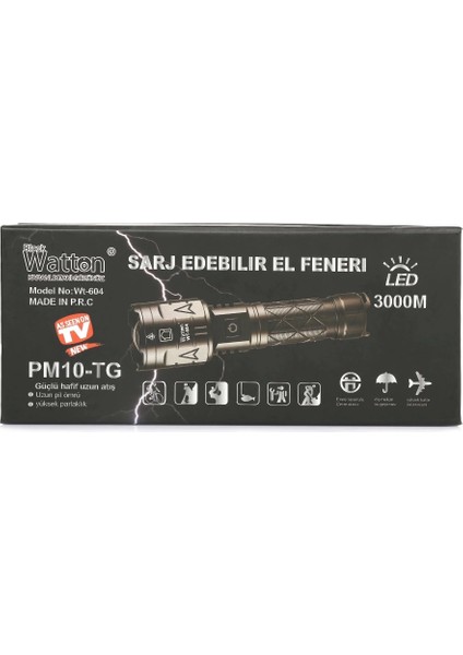 3000 Lümen Güçlü El Feneri WT-604