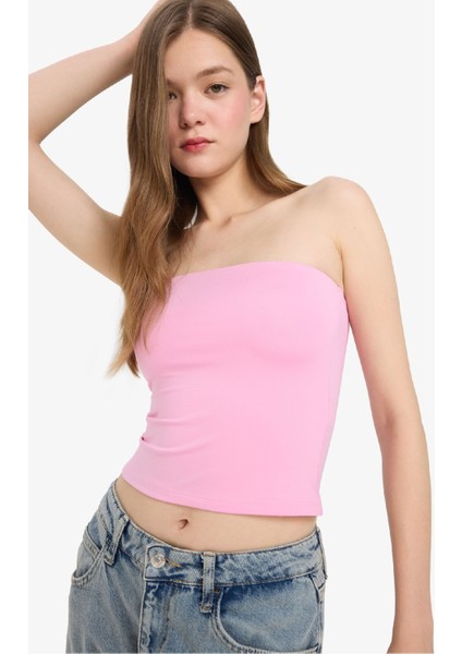 Coool Fitted Straplez Bluz F5162AX25SM