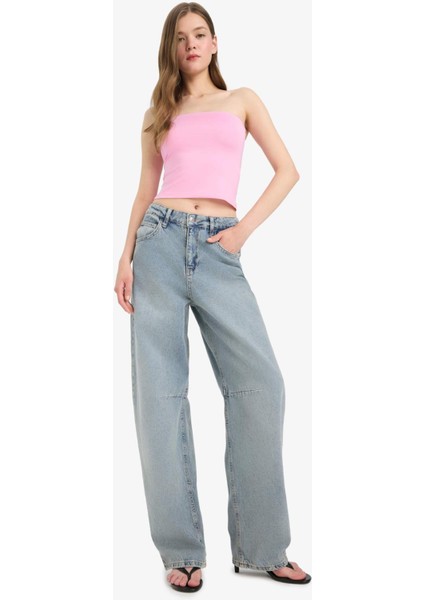 Coool Fitted Straplez Bluz F5162AX25SM