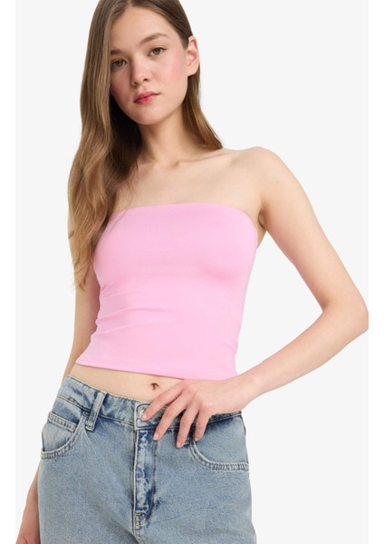 Coool Fitted Straplez Bluz F5162AX25SM