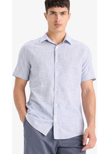 Pamuklu Kısa Kollu Gömlek F6402AX25SM