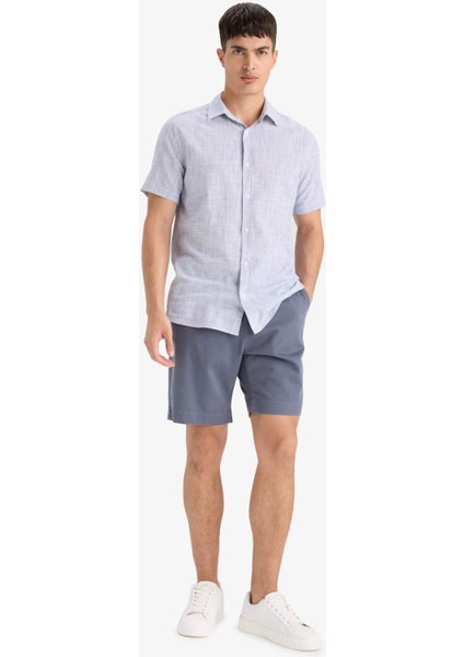 Pamuklu Kısa Kollu Gömlek F6402AX25SM