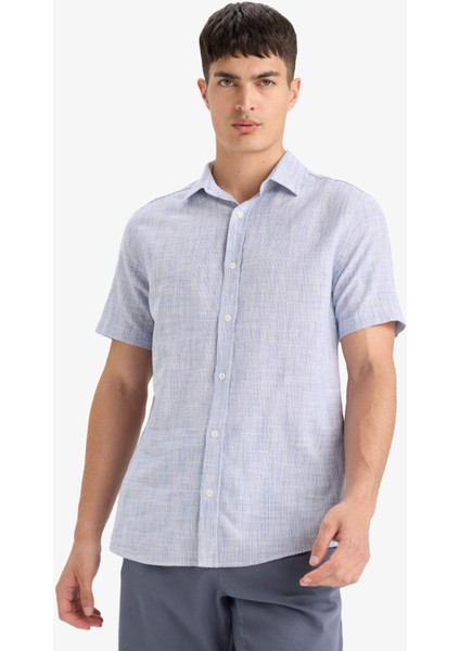Pamuklu Kısa Kollu Gömlek F6402AX25SM