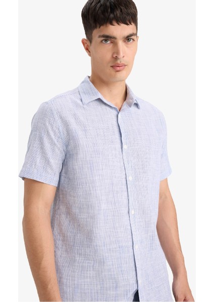 Pamuklu Kısa Kollu Gömlek F6402AX25SM