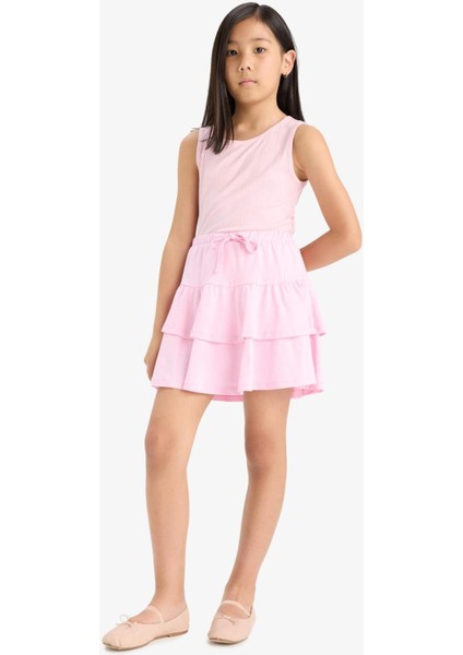 Kız Çocuk Beli Lastikli Pamuklu Etek F6423A825HS