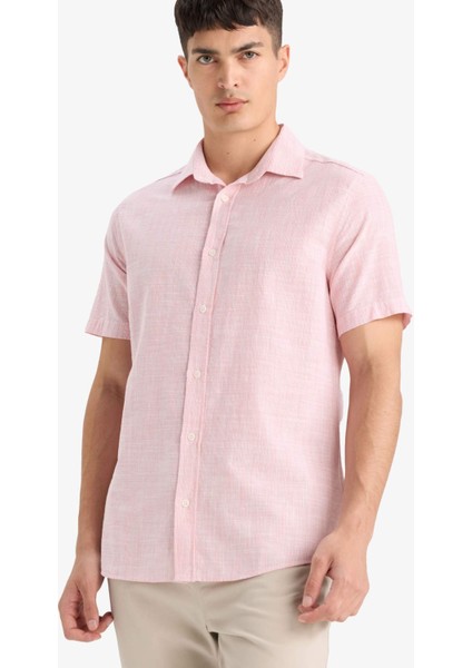 Pamuklu Kısa Kollu Gömlek F6401AX25SM