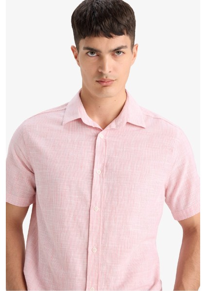Pamuklu Kısa Kollu Gömlek F6401AX25SM