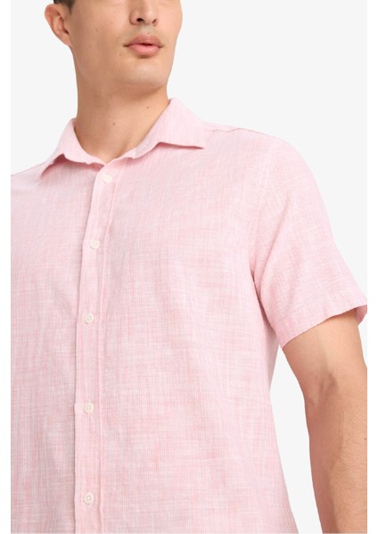 Pamuklu Kısa Kollu Gömlek F6401AX25SM