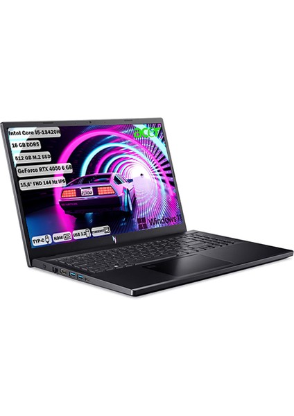 Nitro V 15 I5-13420H 16 GB 512 GB SSD RTX™ 4050- 6 GB 15,6" IPS FHD 144 Hz W11 Home NH.QNBEY.006+165 fiyatları