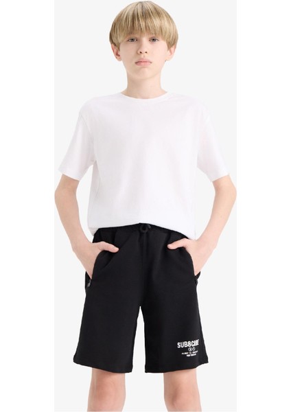 Erkek Çocuk Beli Lastikli Baskılı Şort