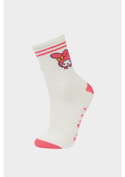 Kız Çocuk Hello Kitty 3'lü Pamuklu Uzun Çorap F6704A8NS