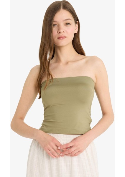 Coool Fitted Straplez Bluz F5162AX25SM