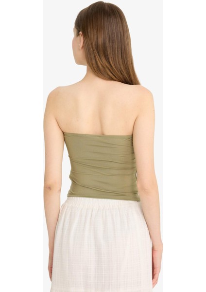 Coool Fitted Straplez Bluz F5162AX25SM