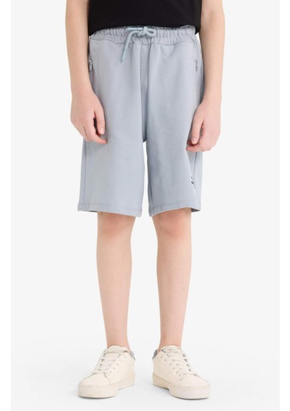 Erkek Çocuk Beli Lastikli Baskılı Şort F6434A825HS