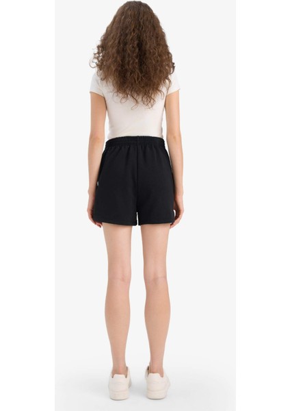 Regular Fit Beli Lastikli Cepli Şort F6776AX25HS
