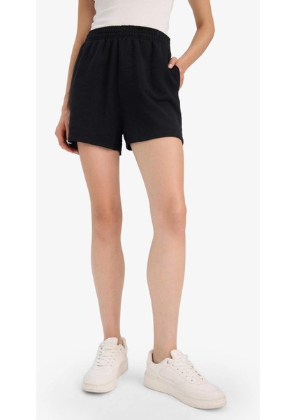 Regular Fit Beli Lastikli Cepli Şort F6776AX25HS