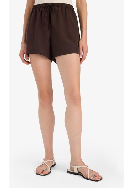 Normal Bel Kısa Paça Keten Karışımlı Şort F6365AX25HS