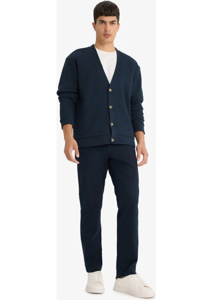 Regular Fit V Yaka Pike Düğmeli Hırka F2073AX25AU