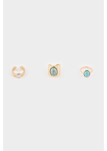 Kadın 3'lü Gold Yüzük F6853AXNS