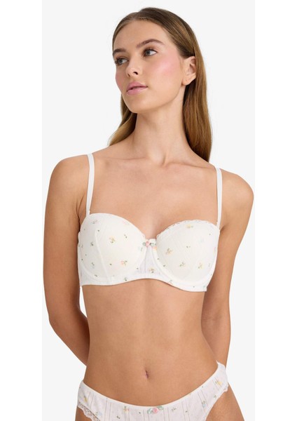 Dantel Detaylı Kaplı Pedsiz Balenli Balkonet Sütyen F6140AX25AU