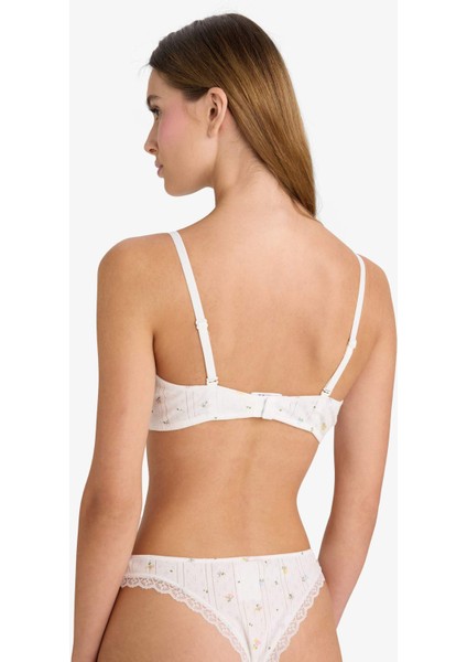 Dantel Detaylı Kaplı Pedsiz Balenli Balkonet Sütyen F6140AX25AU