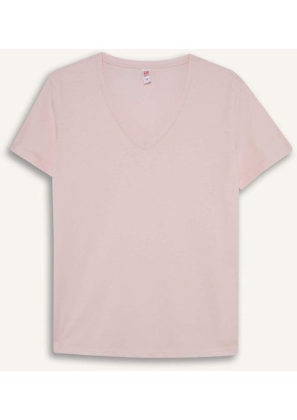 Pijama Takımı Regular Fit Kısa Kollu Üst Uzun Alt-Fall in Love F6987AX25AU