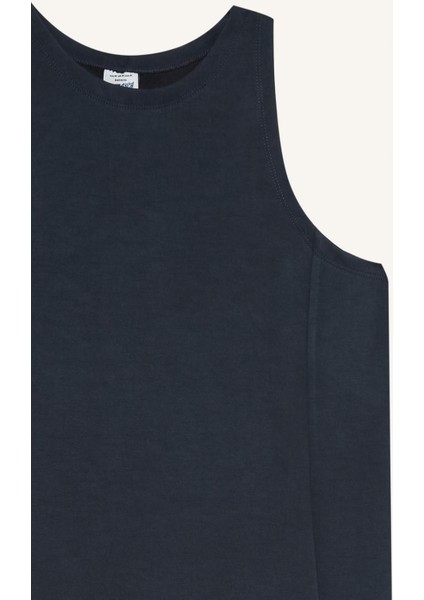 Fit Yuvarlak Yaka Modal Kolsuz Midi Elbise F6186AX25SM