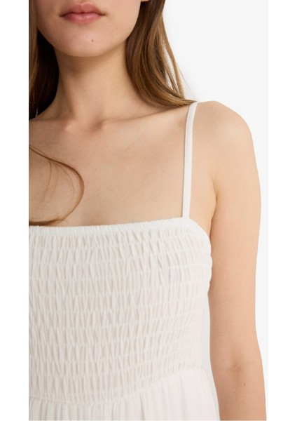 Coool Kare Yaka Krinkıl Kumaş Askılı Mini Elbise F7225AX25SM